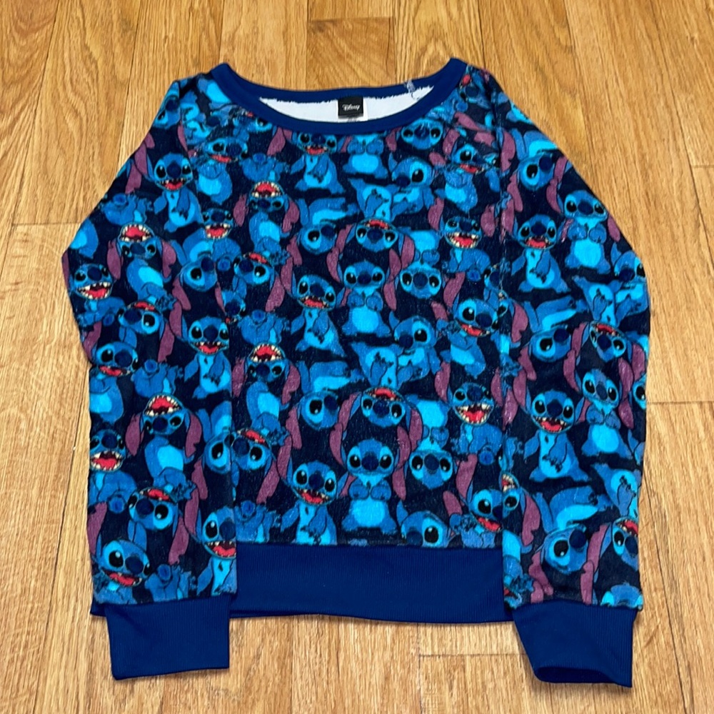 Fuzzy Disney Stitch Sweatshirt